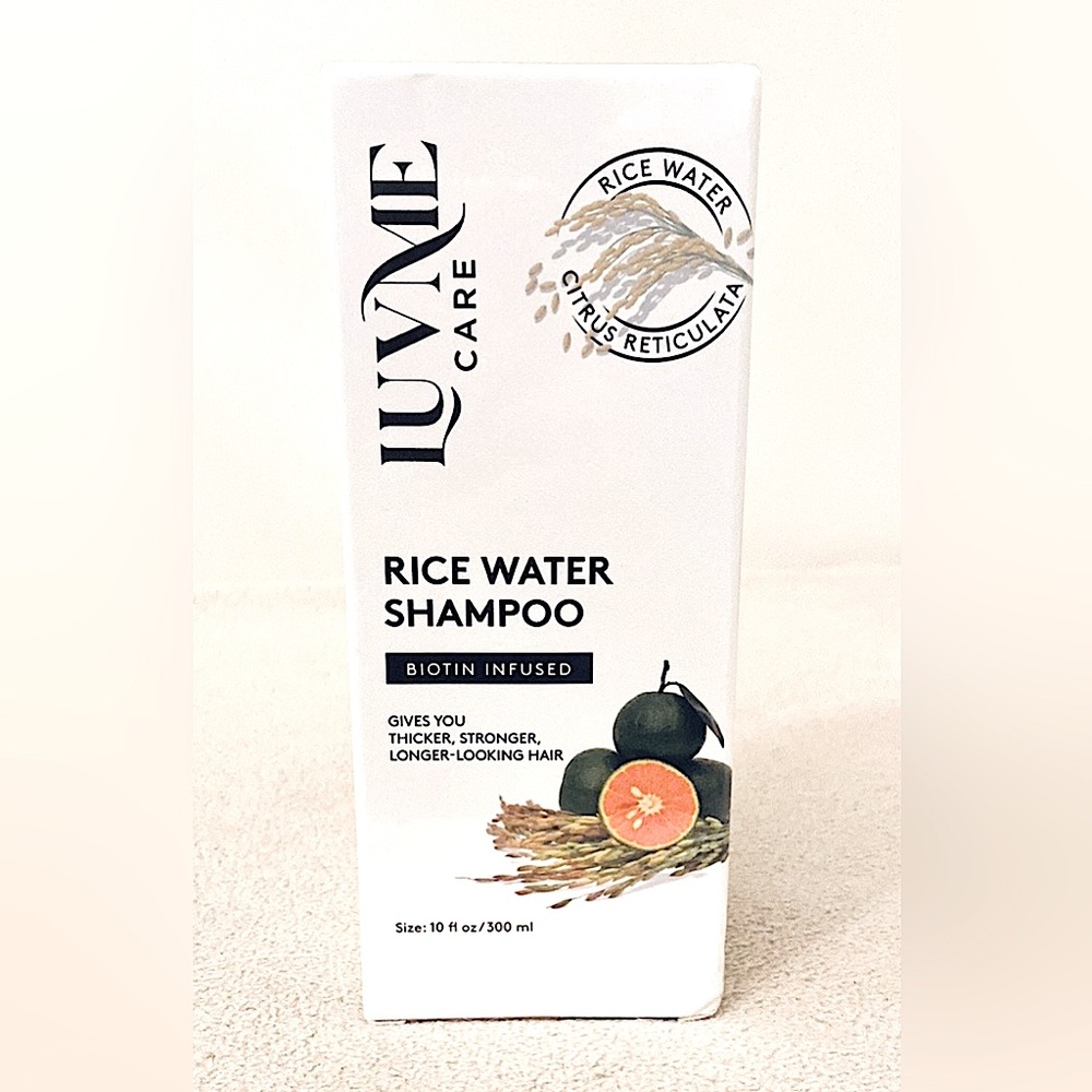 LuvMe Care Rice Water Hair Growth Shampoo Biotin Infused 10 oz Sealed EXP 3/2026